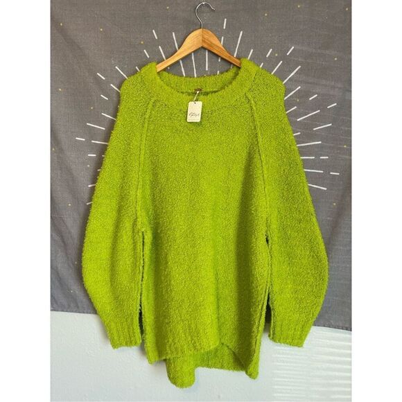 NWT Lime Free People Teddy Sweater Tunic - Picture 4 of 8